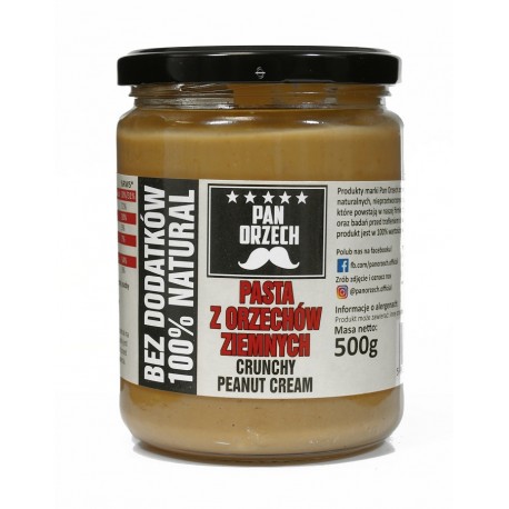 Pasta - Krem - Masło z orzechów ziemnych - z kawałkami orzechów - crunchy