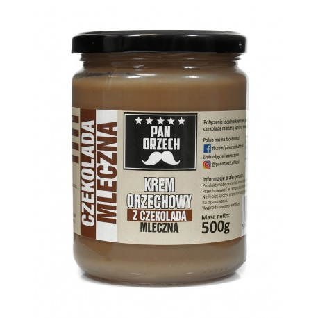 Pasta orzechowa z mleczną czekoladą 500g Pasta orzechowa z mleczną czekoladą 500g