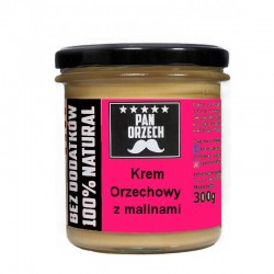 Krem orzechowy z malinami